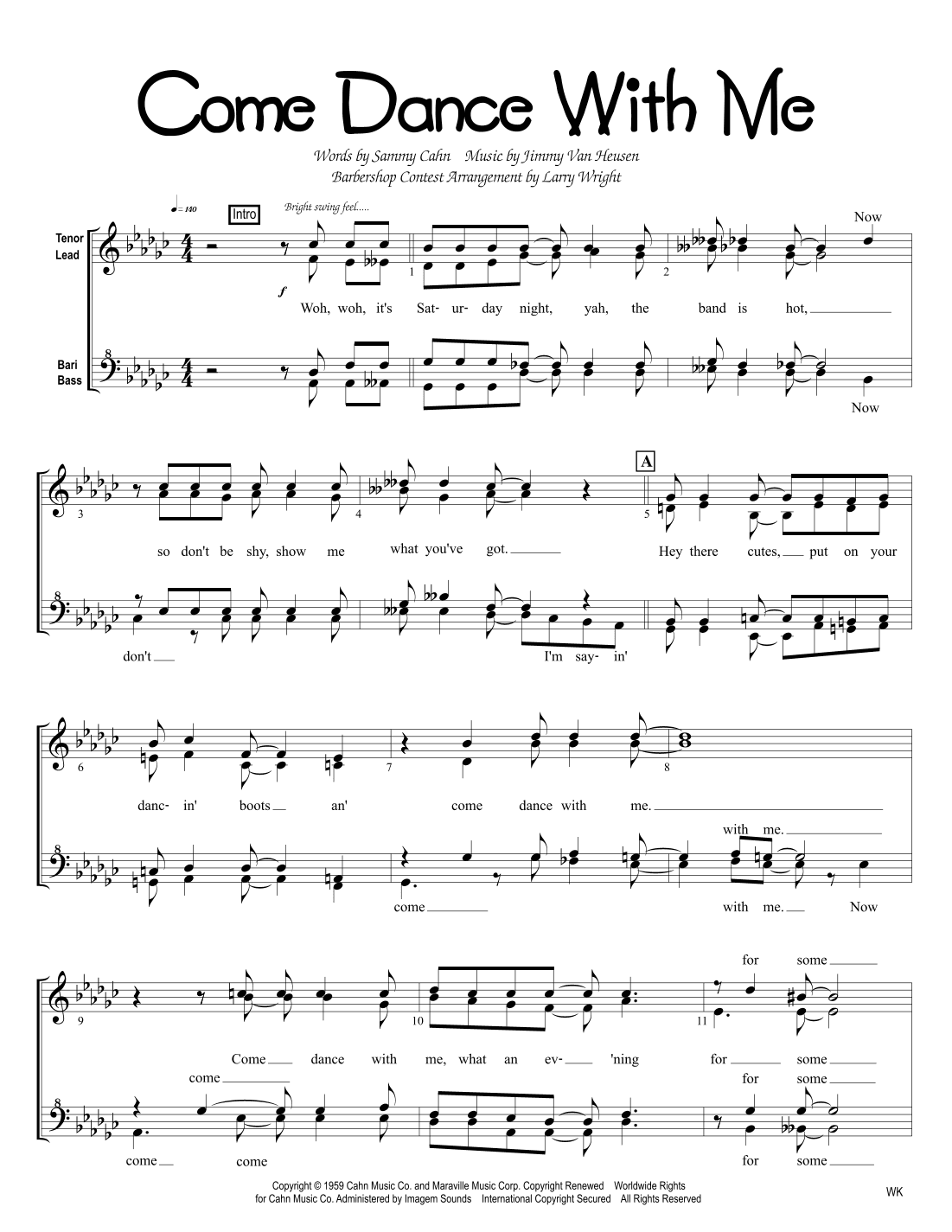 Come Dance With Me (arr. Larry Wright)