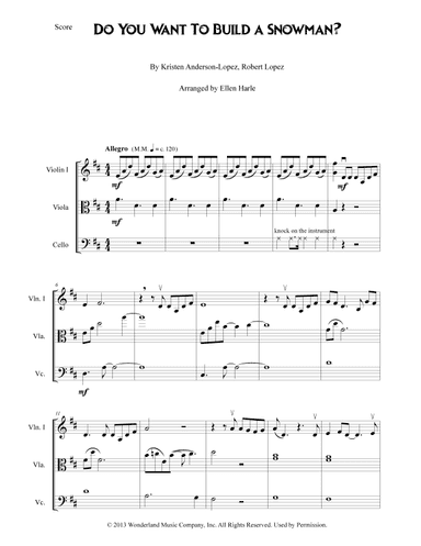 Do You Want To Build A Snowman? (arr. Ellen Harle)