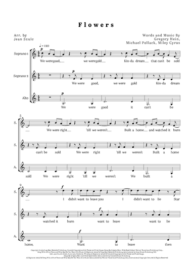 Flowers (arr. Jean Szulc)