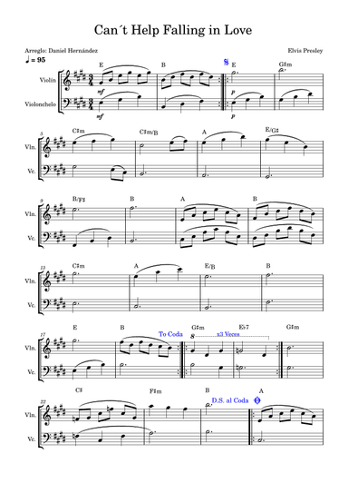 Can't Help Falling In Love (arr. Daniel Hernandez)