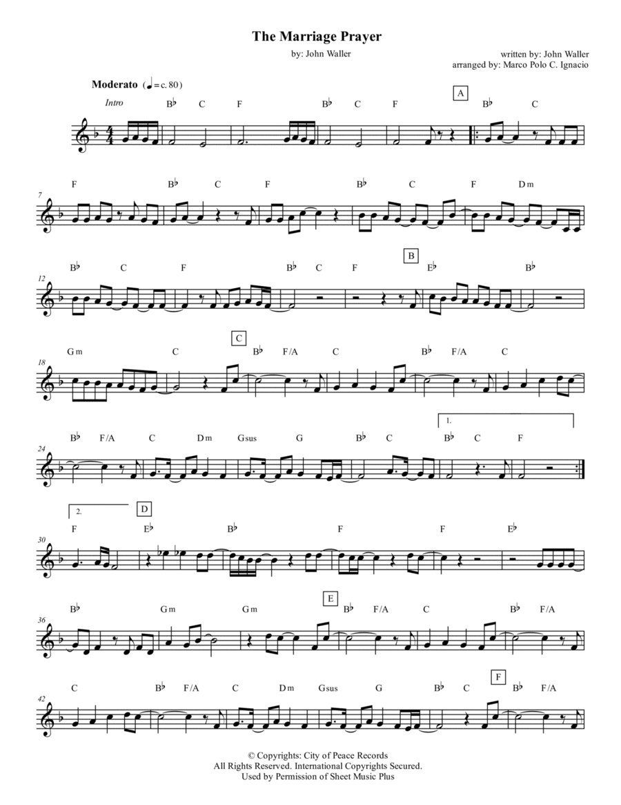 The Marriage Prayer (arr. Marco Polo C. Ignacio)