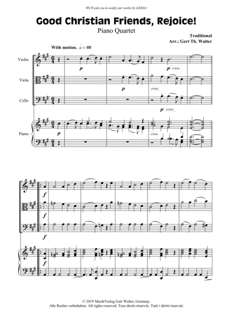 Good Christian Friends, Rejoice! (arr. Gert Th. Walter)