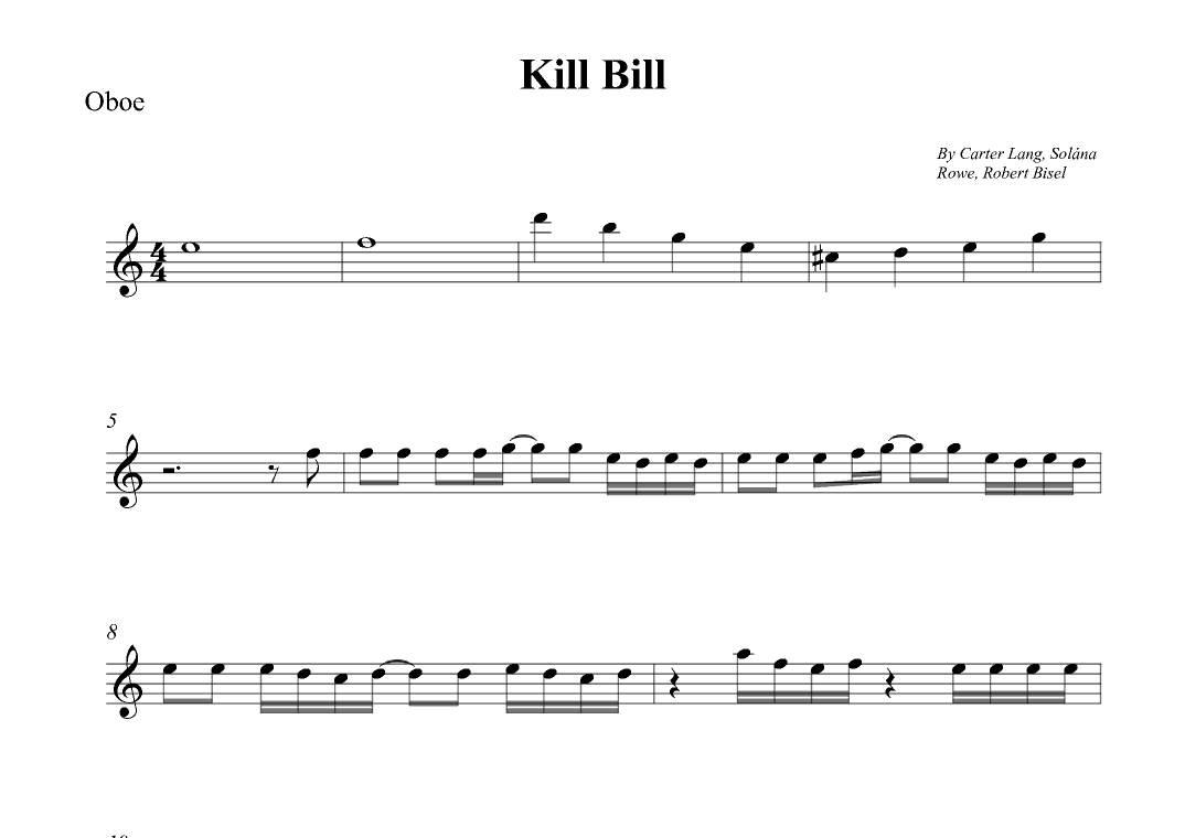 Kill Bill (arr. Wesley S. SIlva)