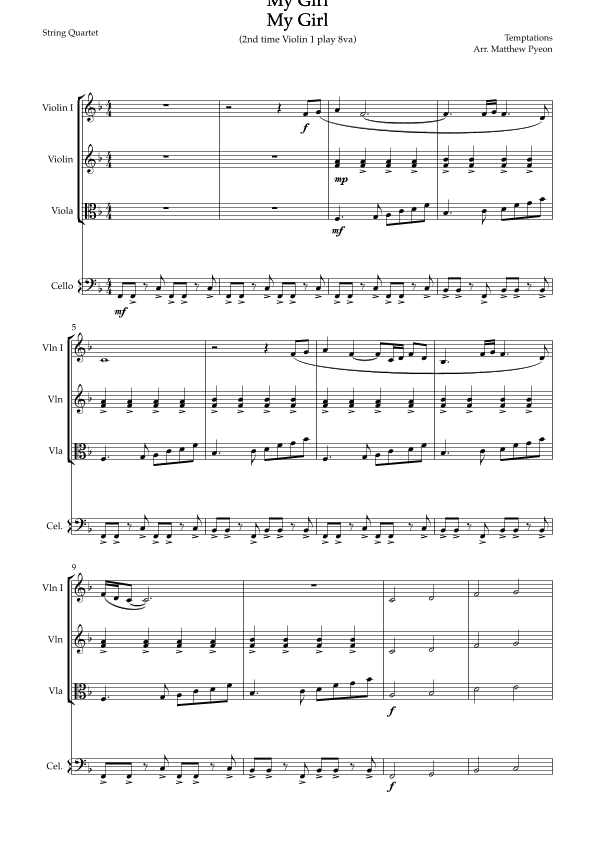 My Girl (arr. Matthew pyeon)