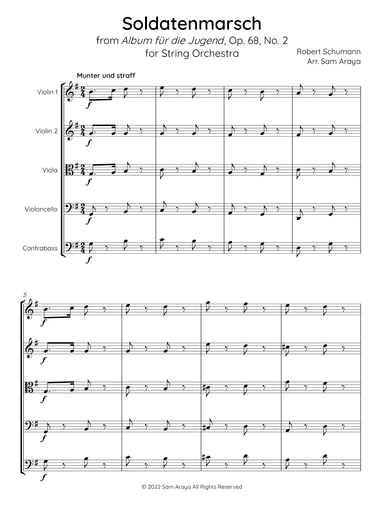 Soldatenmarsch for String Orchestra (arr. Sam Araya)