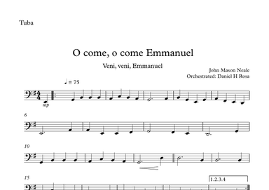 O come, o come Emmanuel - Veni, veni Emmanuel - Christmas Carol - Tuba (arr. Daniel H Rosa)