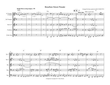 Bourbon Street Parade (arr. Dean Mounts)