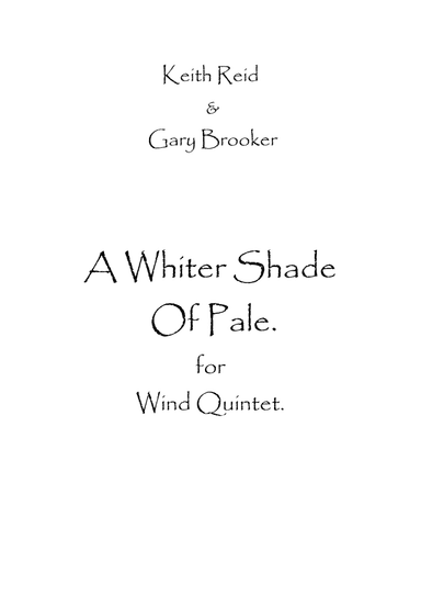 A Whiter Shade Of Pale (arr. Spence Bundy)