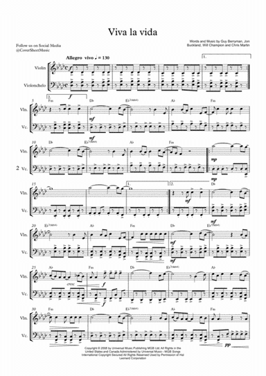 Viva La Vida (arr. Jose Quintana)