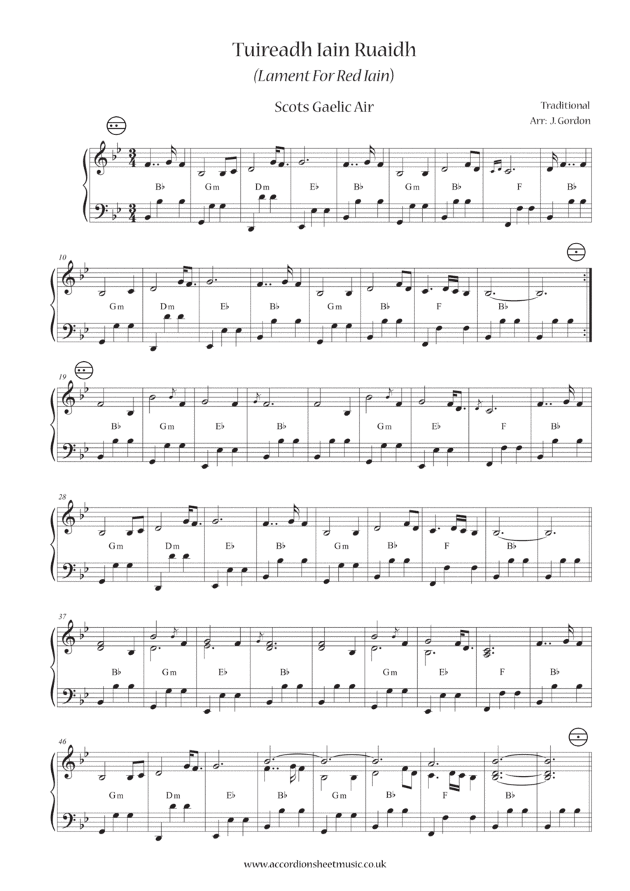 Tuireadh Iain Ruaidh (Lament For Red Iain) (arr. Julia Gordon)