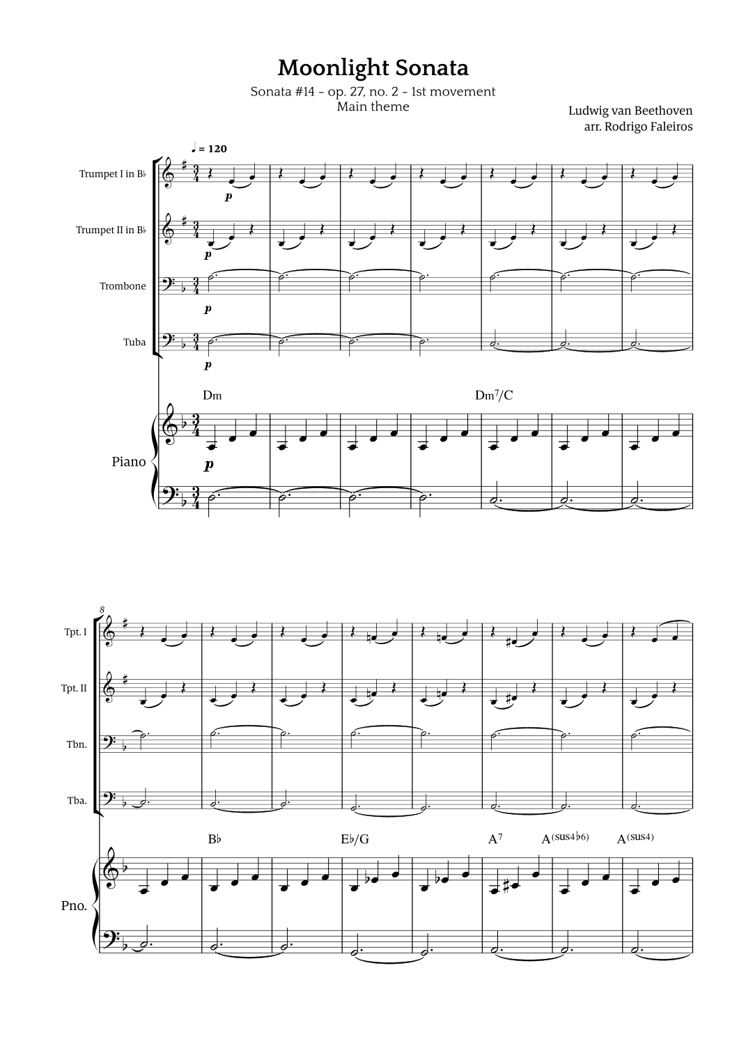 Moonlight Sonata (arr. Rodrigo Faleiros)