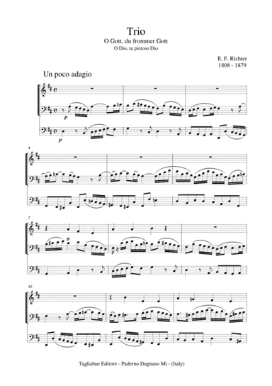 TRIO - O Gott, du frommer Gott - E. F. Richter - Fo Organ 3 staff (arr. Marcello Meneguzzo)