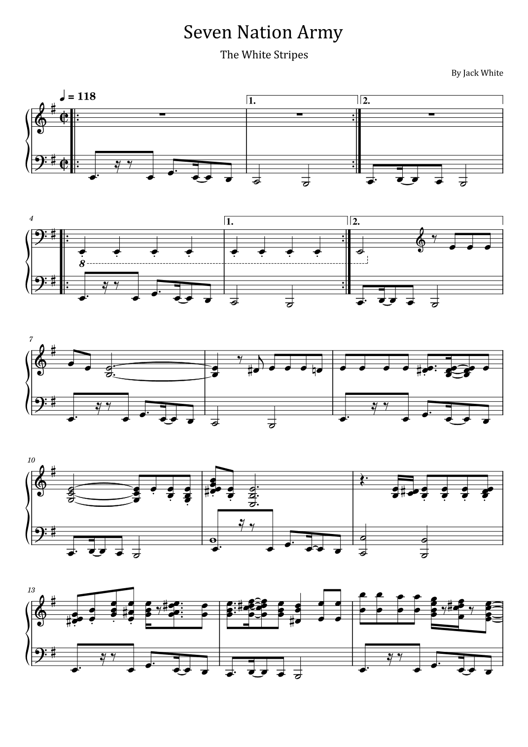 Seven Nation Army (arr. poon)