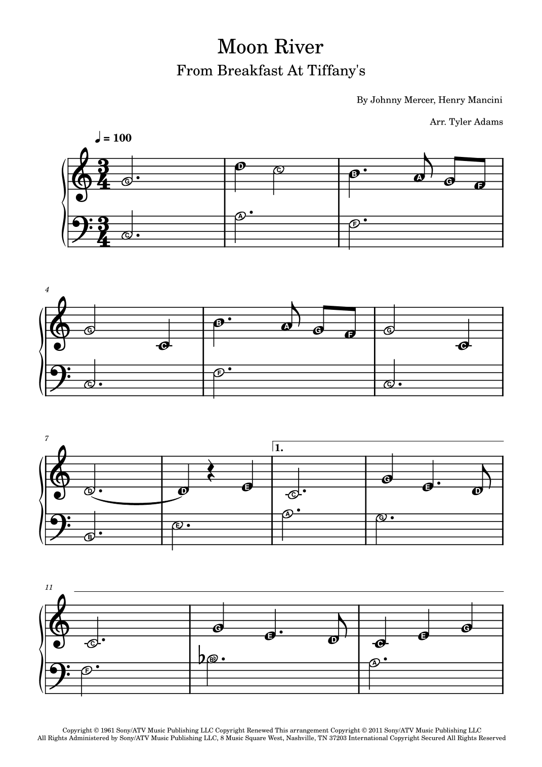 Moon River (arr. Tyler Adams)