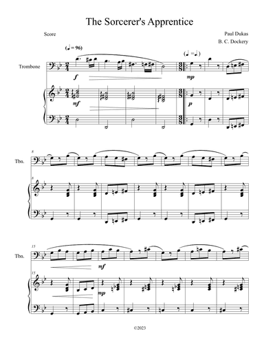 The Sorcerer's Apprentice (Trombone Solo with Piano Accompaniment) (arr. B. C. Dockery)