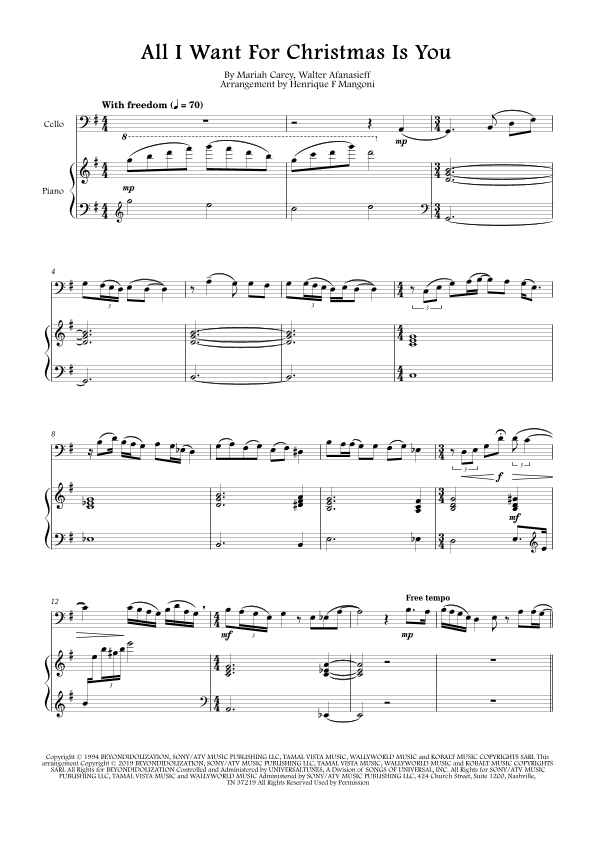 All I Want For Christmas Is You (arr. Henrique F Mangoni)