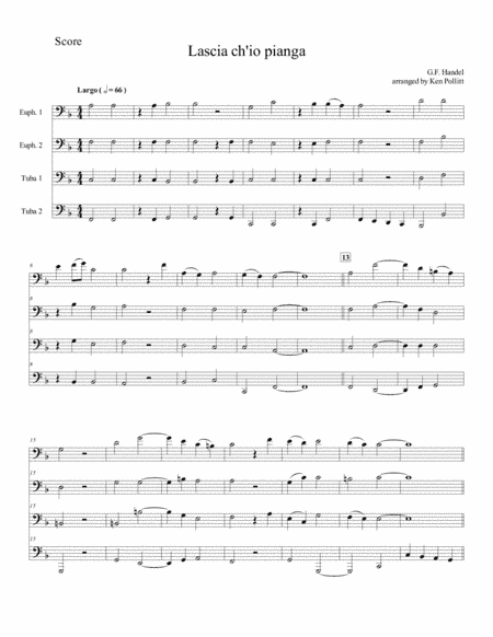 Lascia ch'io pianga - G.F. Handel (arr. Ken Pollitt)