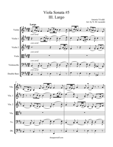 Sonata RV40 Movement III (arr. Nick Lacanski)