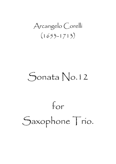 Sonata No.12 (arr. Spence Bundy)