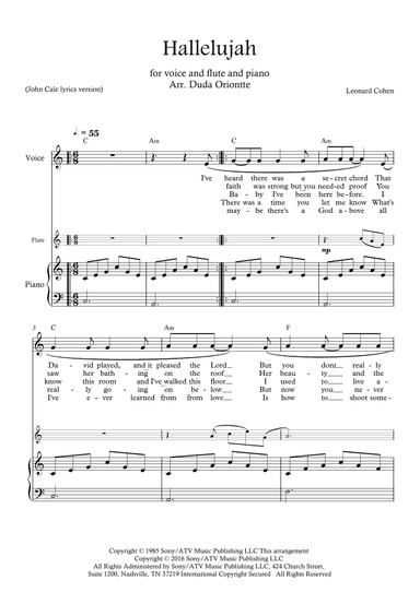 Hallelujah (arr. Duda Oriontte)