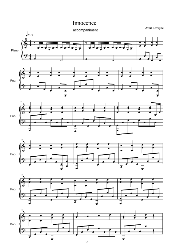Innocence (arr. Avril Lavigne)