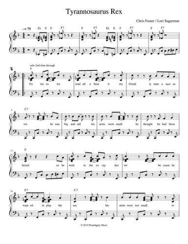 Tyrannosaurus Rex - Piano/Vocal/Guitar