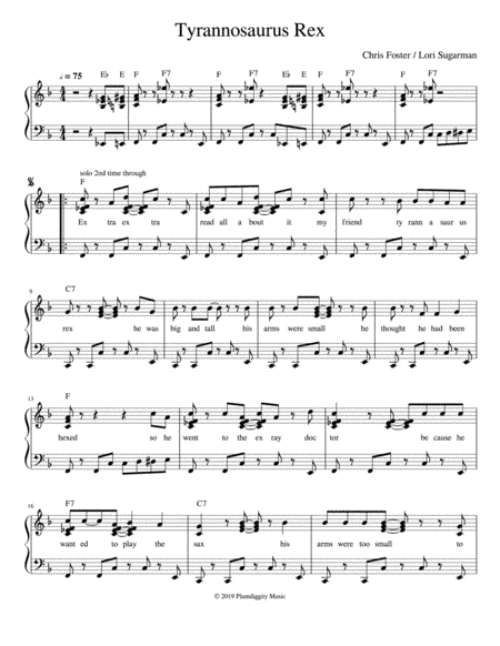 Tyrannosaurus Rex - Piano/Vocal/Guitar