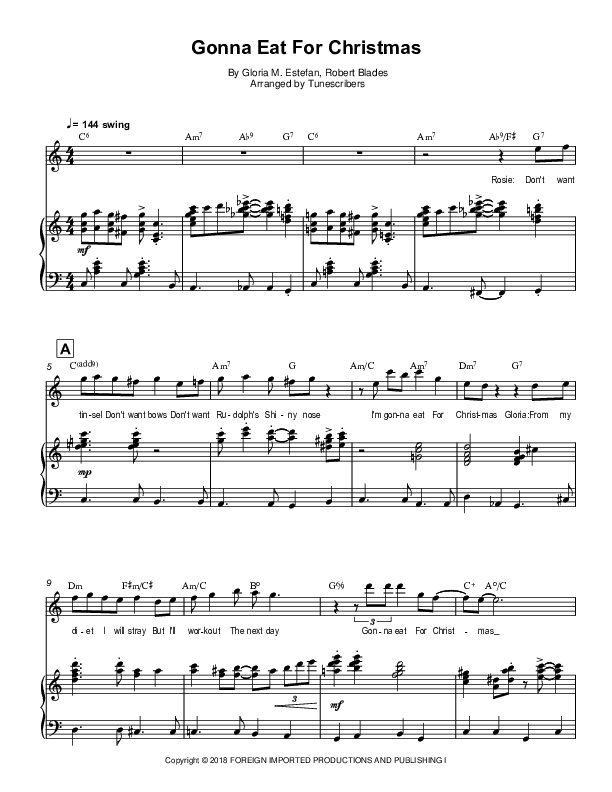 Gonna Eat For Christmas (arr. Tunescribers)