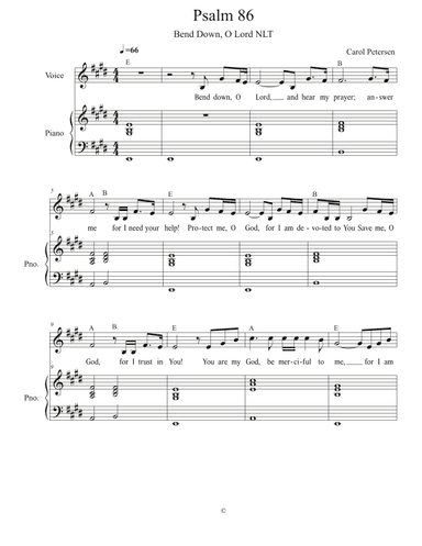 Psalm 86 (Bend Down, O Lord)