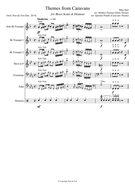 Caravans Theme (arr. Matthys Pienaar, Quinten Pendle and Peet du Toit)