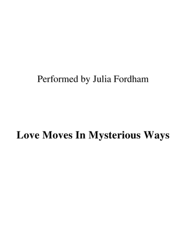 (love Moves In) Mysterious Ways (arr. Ronn M)