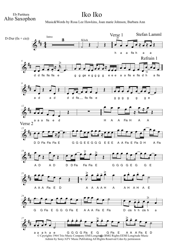 Iko Iko (arr. Stefan Lamml)