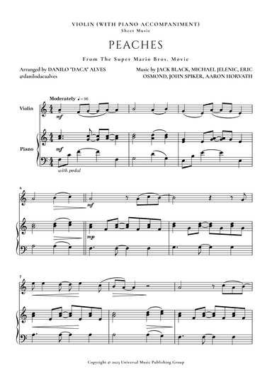 Peaches (arr. Danilo "Daca" Alves)