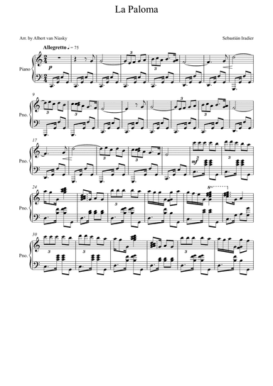 La paloma (arr. Albert van Niasky)