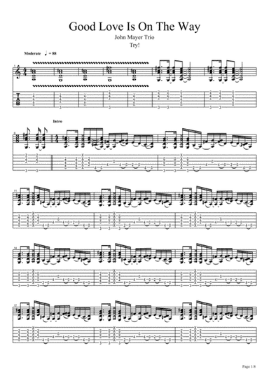 Good Love Is On The Way (arr. tabsh)