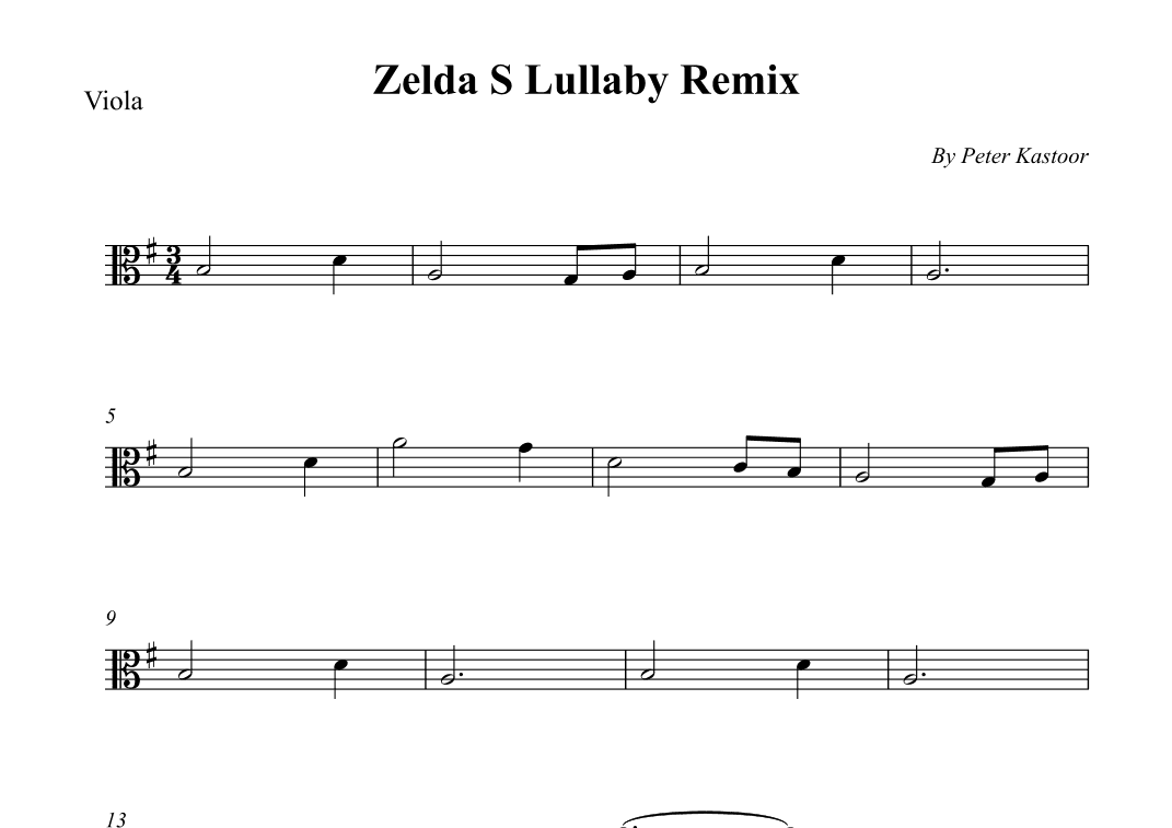 Zelda S Lullaby Remix (arr. Wesley S. SIlva)