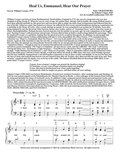 Heal Us, Emmanuel, Hear Our Prayer (arr. Lyndell Leatherman)