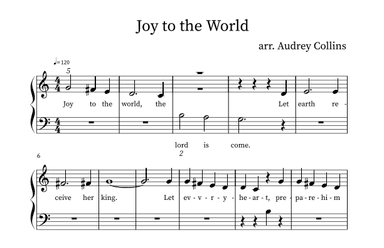 Joy to the World (arr. Audrey Collins)