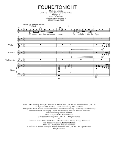 Found/tonight (arr. Ernestas Valionis)