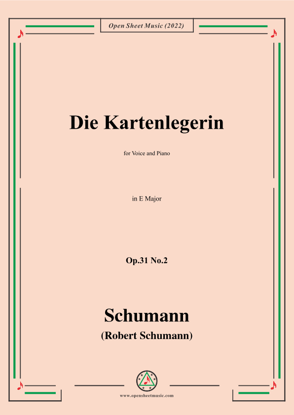 Schumann-Die Kartenlegerin,Op.31 No.2,in E Major (arr. OSM Press)