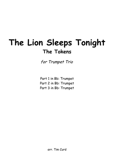 The Lion Sleeps Tonight (arr. Tim Curd)