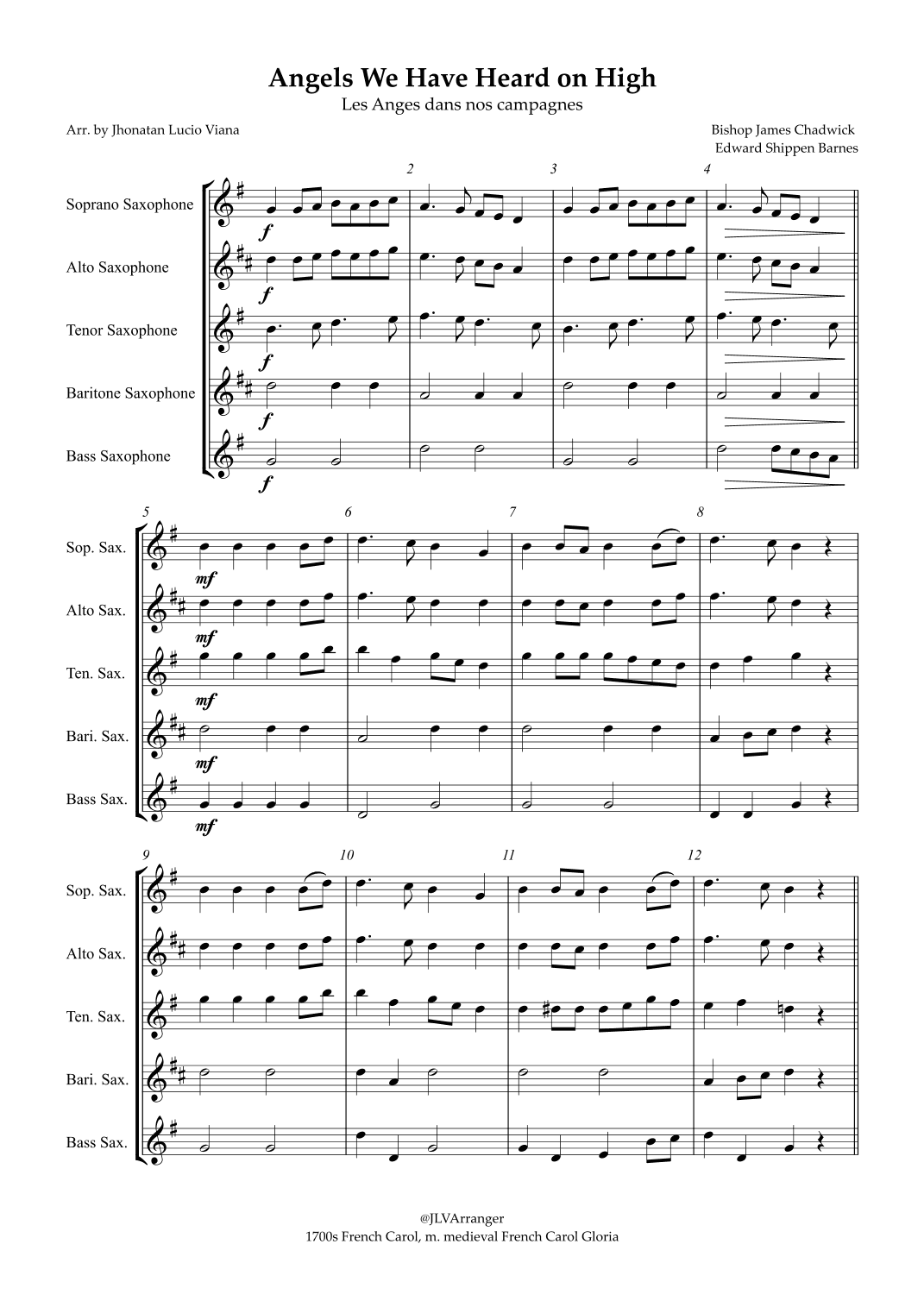 Angels We Have Heard on High (arr. Jhonatan Lucio Viana)