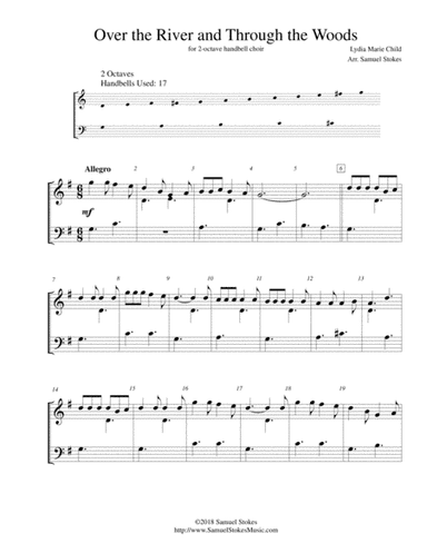 Over the River and Through the Woods - for 2-octave handbell choir (arr. Samuel Stokes)