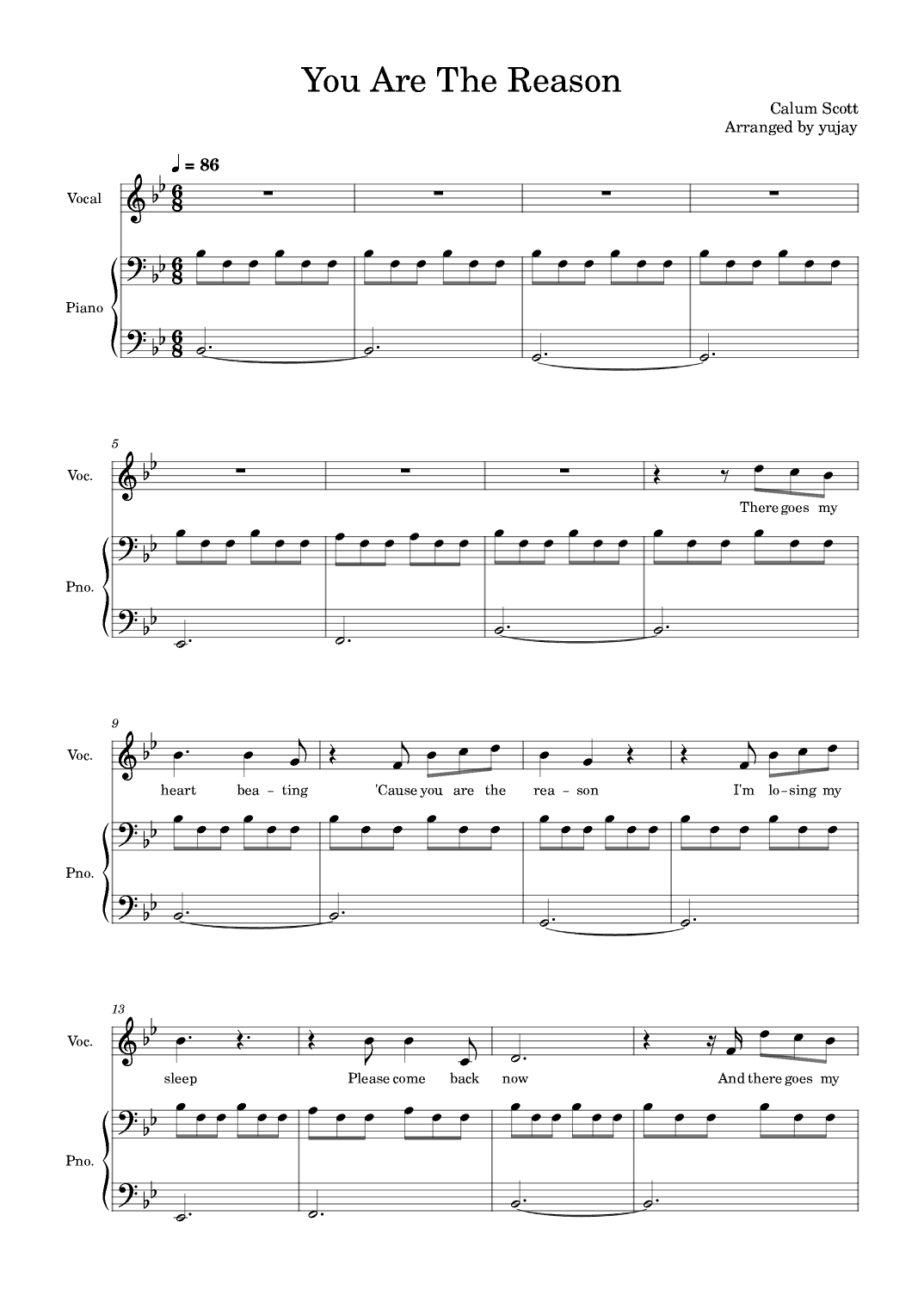 You Are The Reason (arr. yujay)