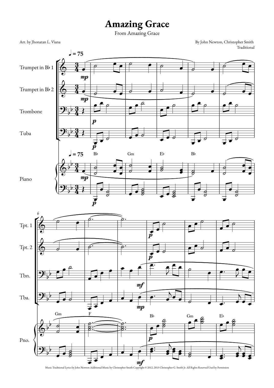 Amazing Grace (arr. Jhonatan Lucio Viana)