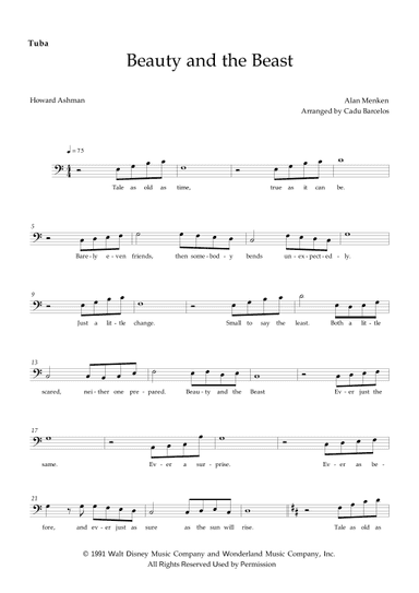 Beauty And The Beast (arr. Cadu Barcelos)