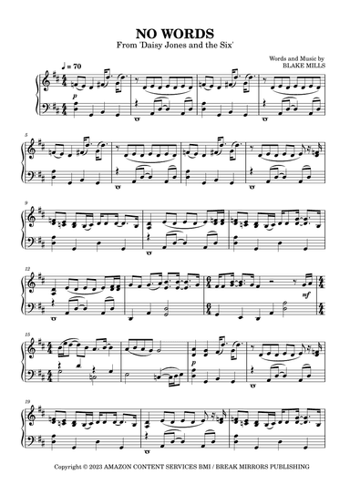 No Words (arr. SCMusic)