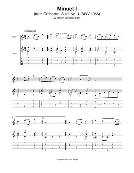 Minuet I (from Orchestral Suite No. 1) (arr. Mark Phillips)