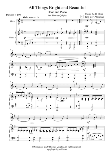 All Things Bright and Beautiful (arr. Thomas Quigley)