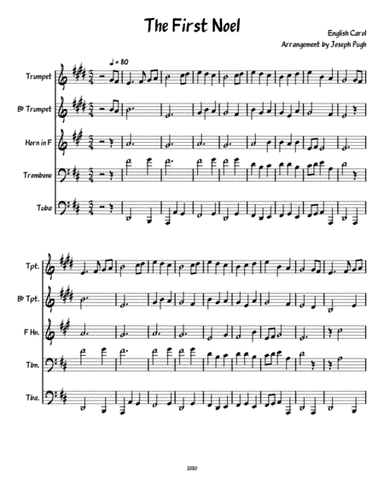 The First Noel (Brass Quintet) (arr. Joseph Pugh)